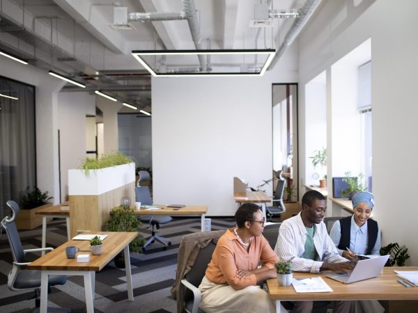 male-employee-getting-used-his-new-office-job-along-with-female-colleagues